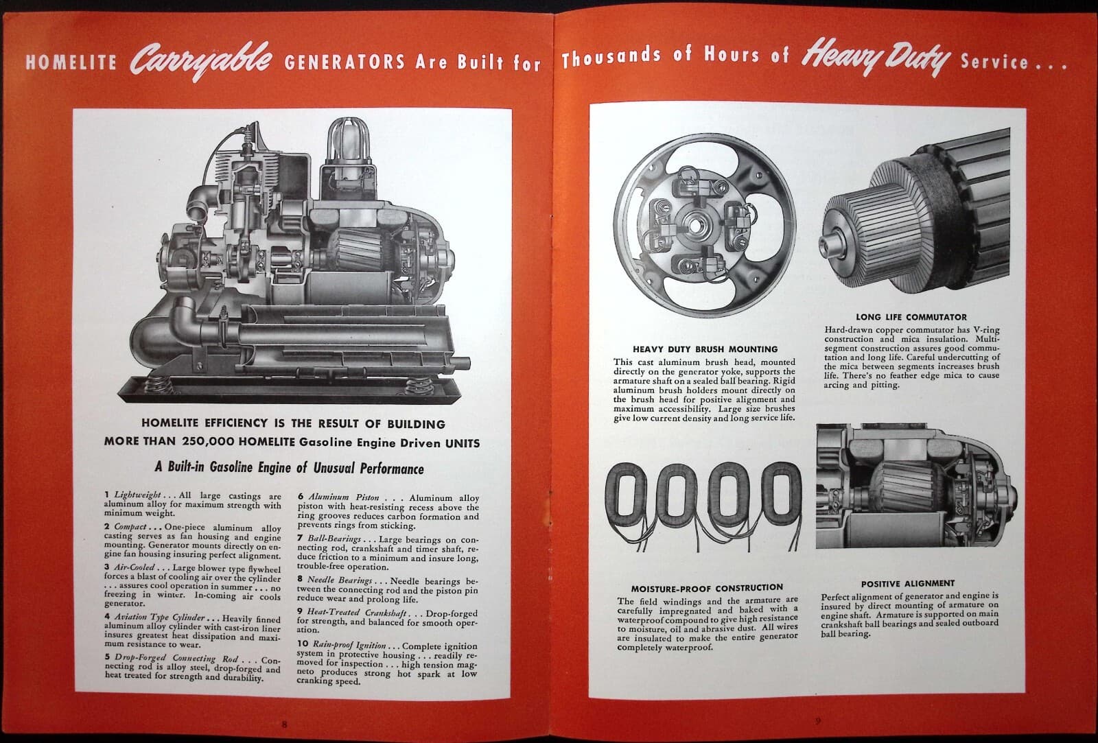 1952 Homelite Carryable Generators Gasoline Engine Driven Brochure Port Chester 6