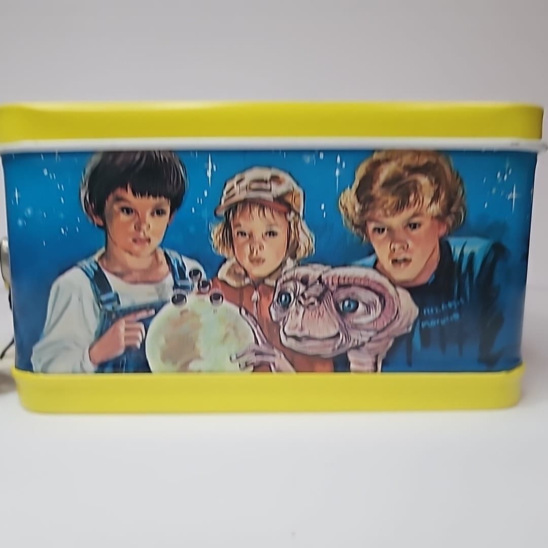 Vtg 1982 E.T. The Extra-Terrestrial Metal Lunchbox w/ Tags Complete w/ Thermos 4