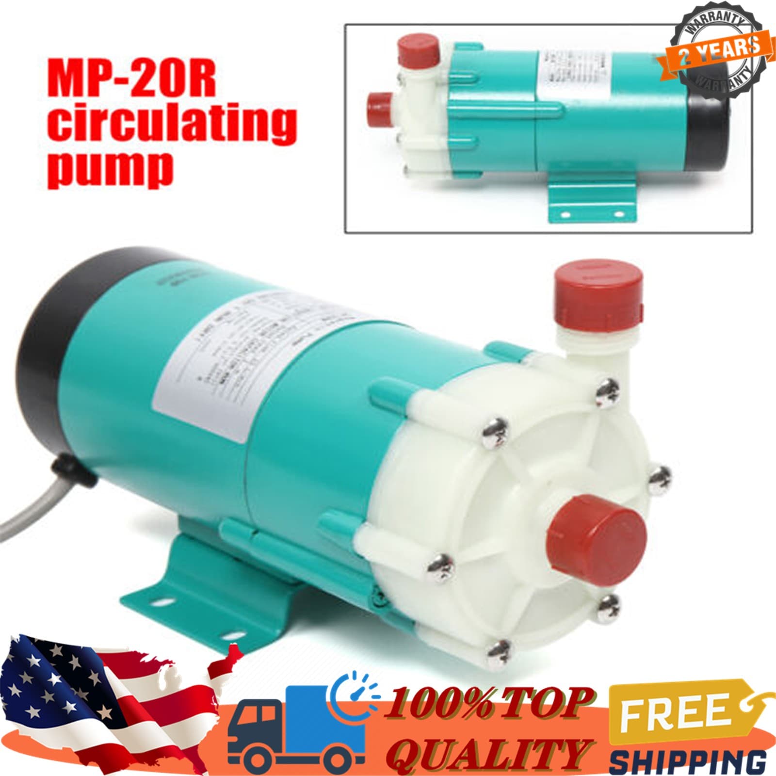 Magnetic Drive Water Pump MP-20R Food Grade Industrial Pump Stainless 110V TOP