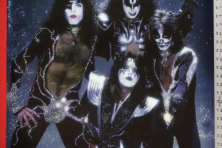 Kiss Rock Band Glitter Gene Simmons Stanley Peter Criss Ace Poster 24X36 KGLI 4