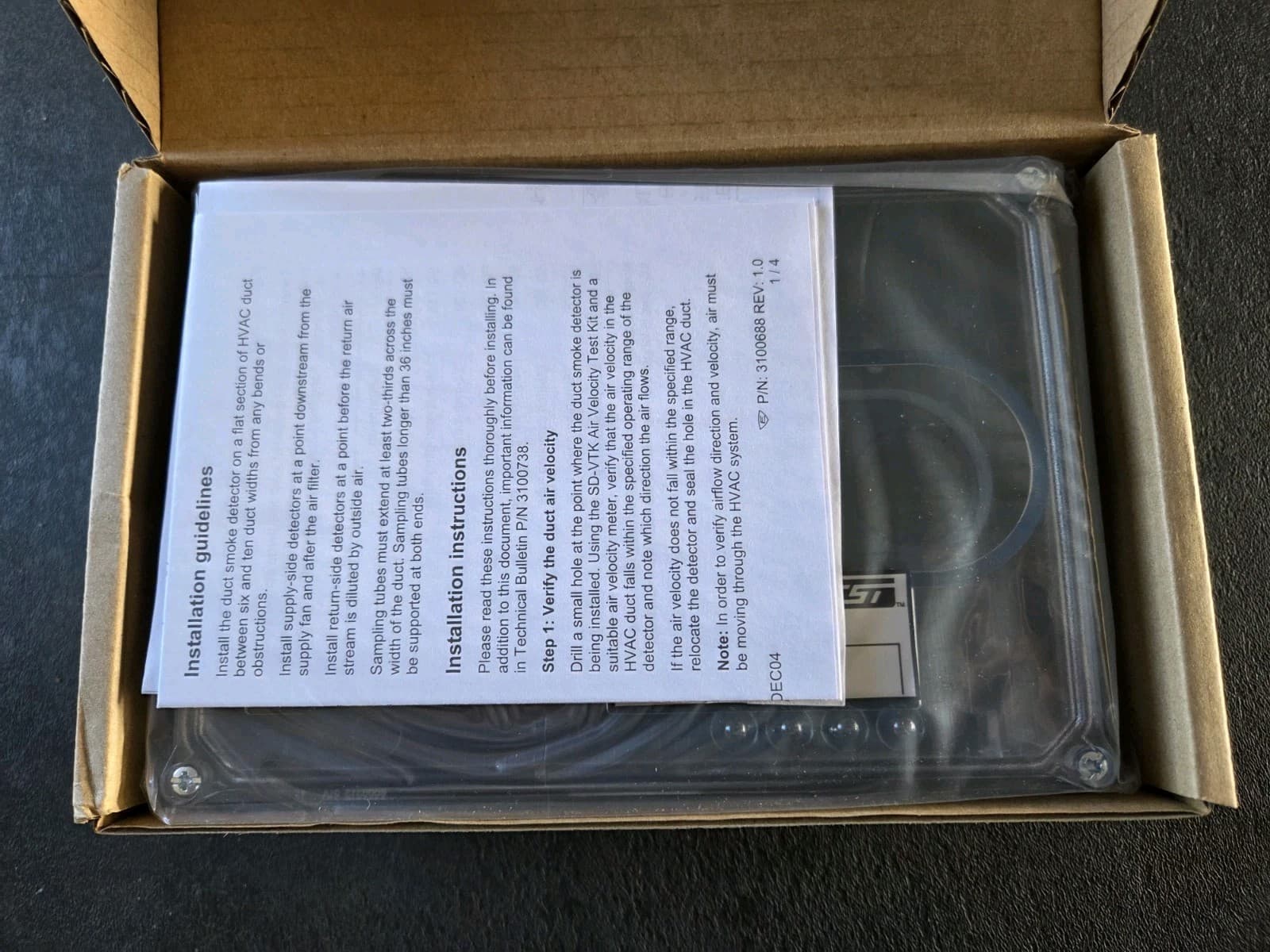 EDWARDS EST SIGA-SD PHOTOELECTRIC DUCT SMOKE DETECTOR - BRAND NEW - 62 AVAILABLE 6