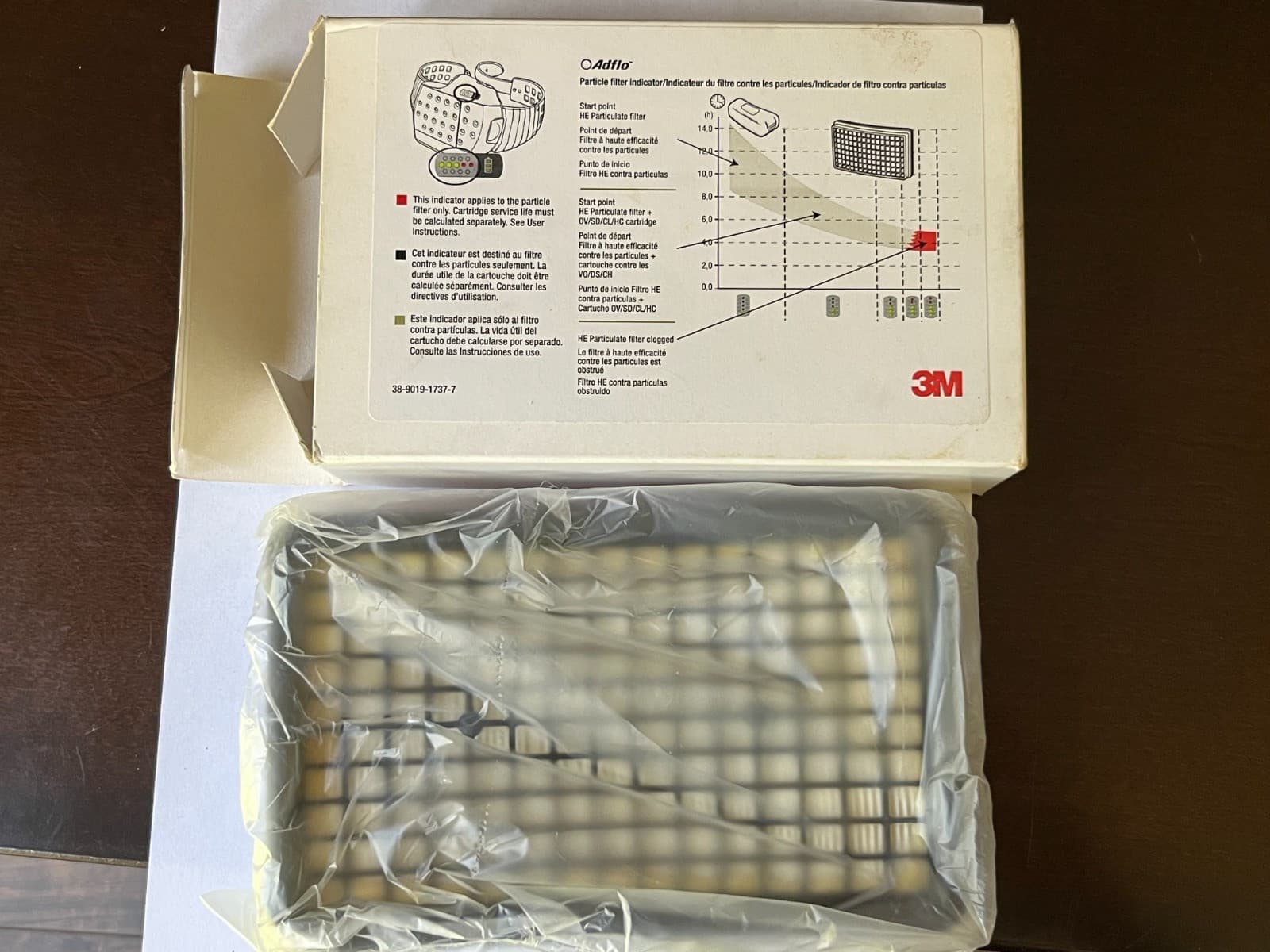 Lot of TWO (2) each 3M Adflo filters 15-0199-99 PAPR Welding 6737735 NIOSH HE 3