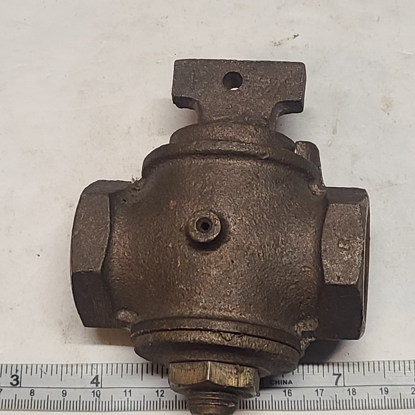 Welsbach Brass Flat Head Gas Plug 1" NPT Valve 4