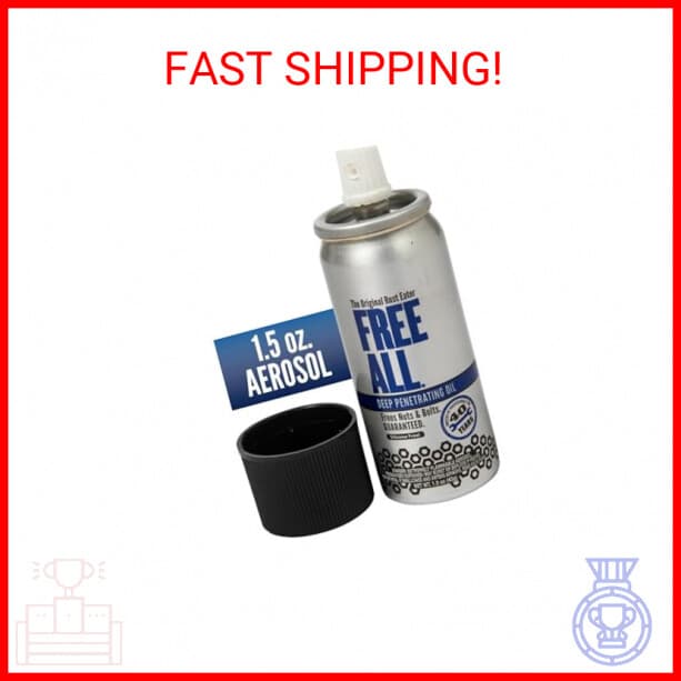 Free All Rust Eater Deep Penetrating Oil, 1.5oz Aerosol – Loosens Rusted Bolts,  2