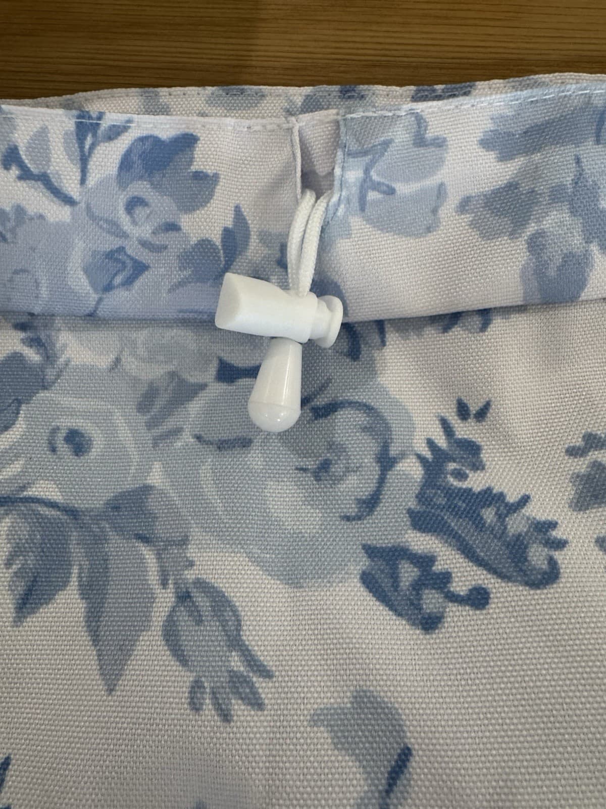 Pottery Barn LoveShackFancy Laundry Backpack XL Blue Floral Mono “Kaitlynn” Read 6