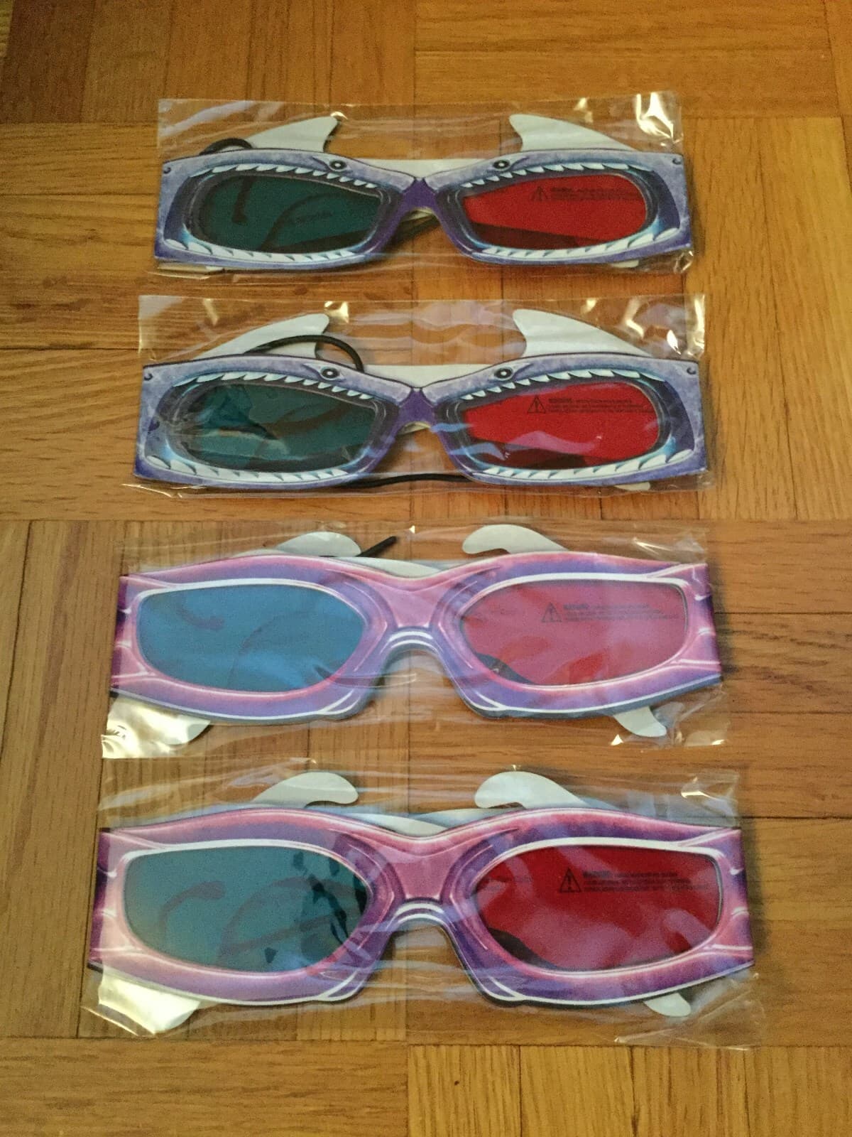 4x 3D Cardboard Glasses for The Adventures of Sharkboy and Lavagirl in 3D Movie