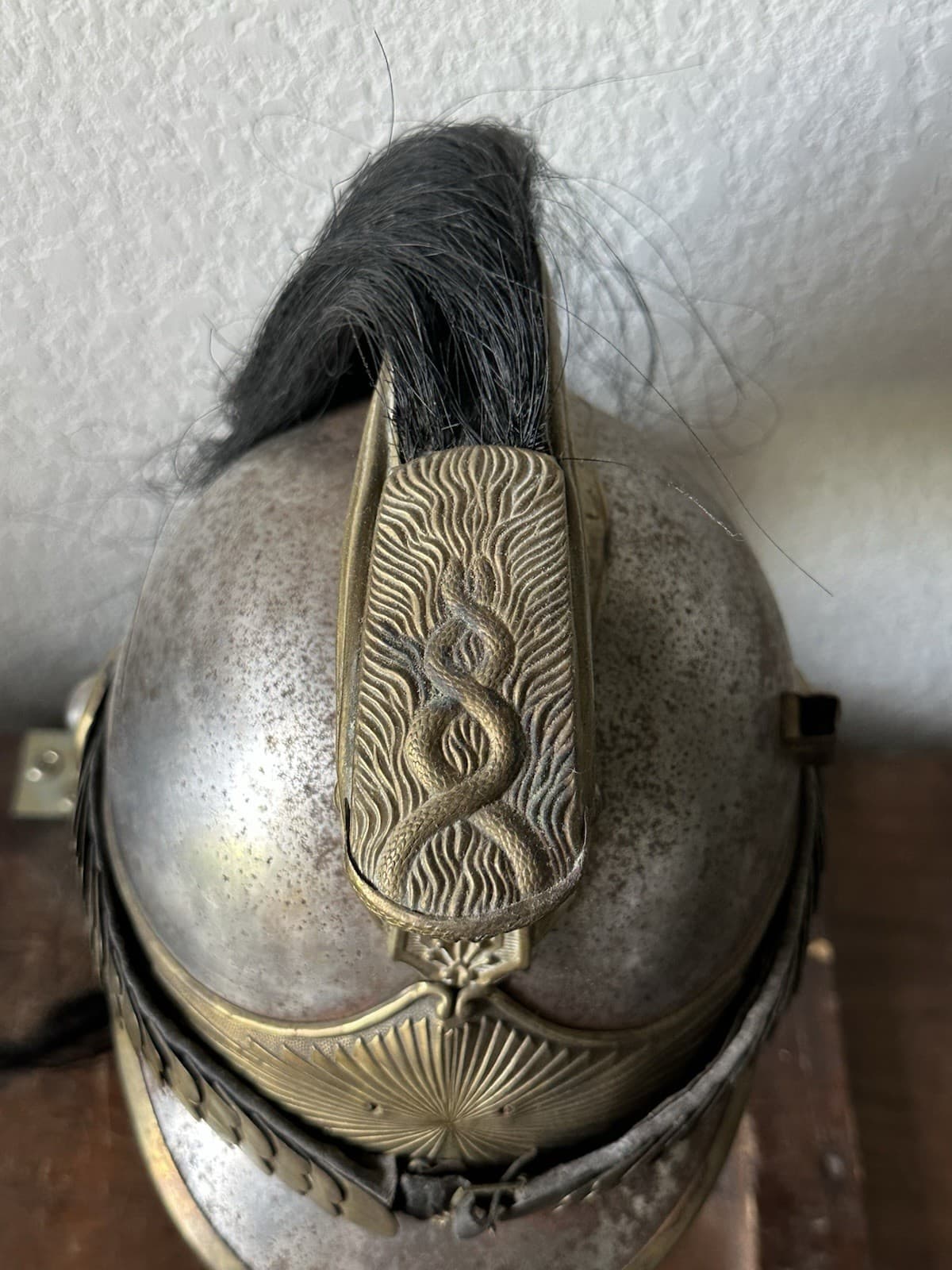 Antique French Dragoon's Helmet Model 1874. France, 19th Century 5