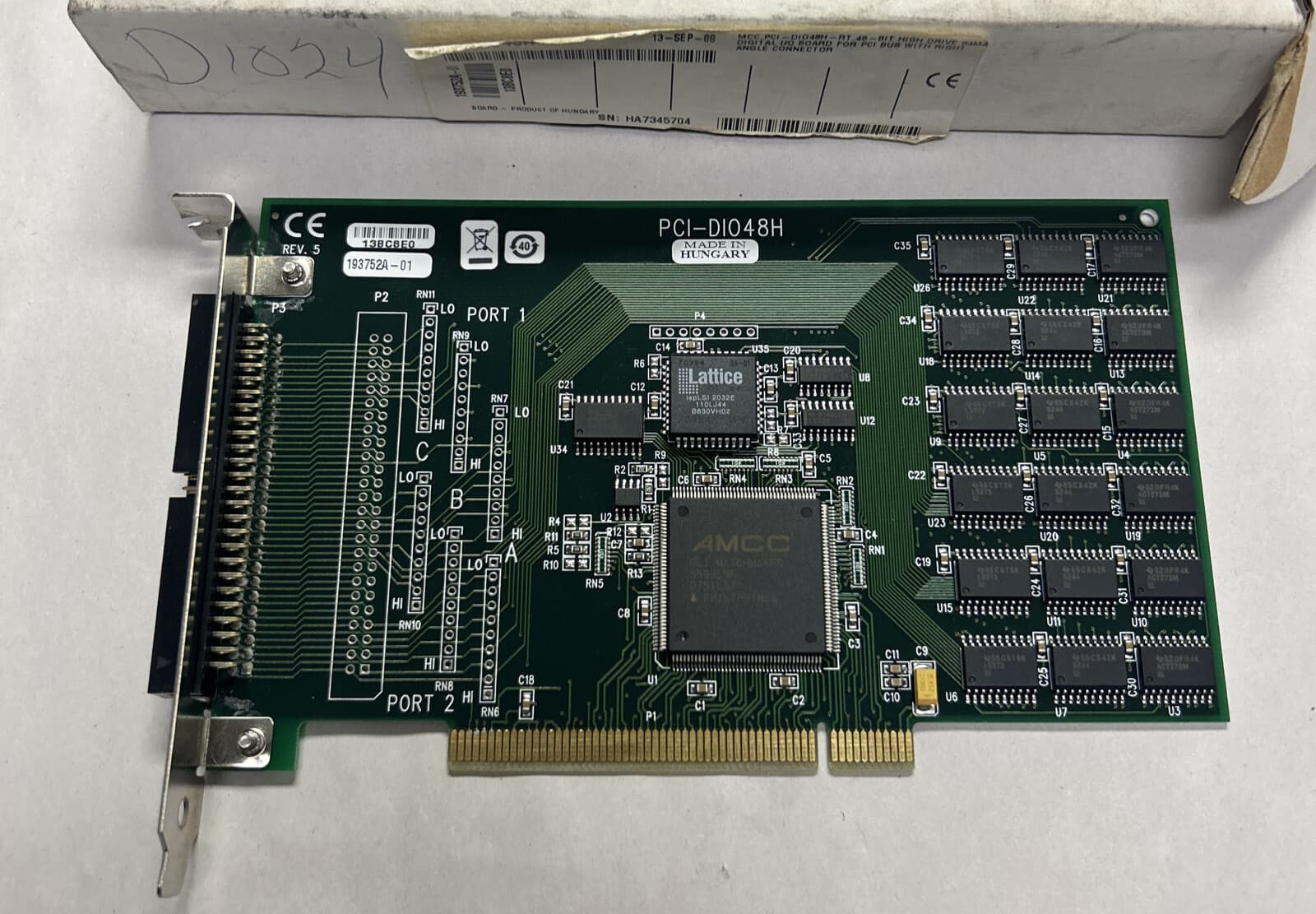 MEASUREMENT COMPUTING,PCI-DI048H,48 CHANNEL PCI BOARD NOS 2