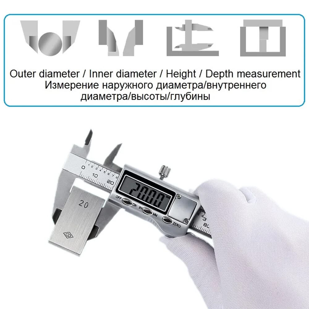 6" Digital Caliper Micrometer LCD Gauge Vernier Electronic Measuring Tool 150mm 5