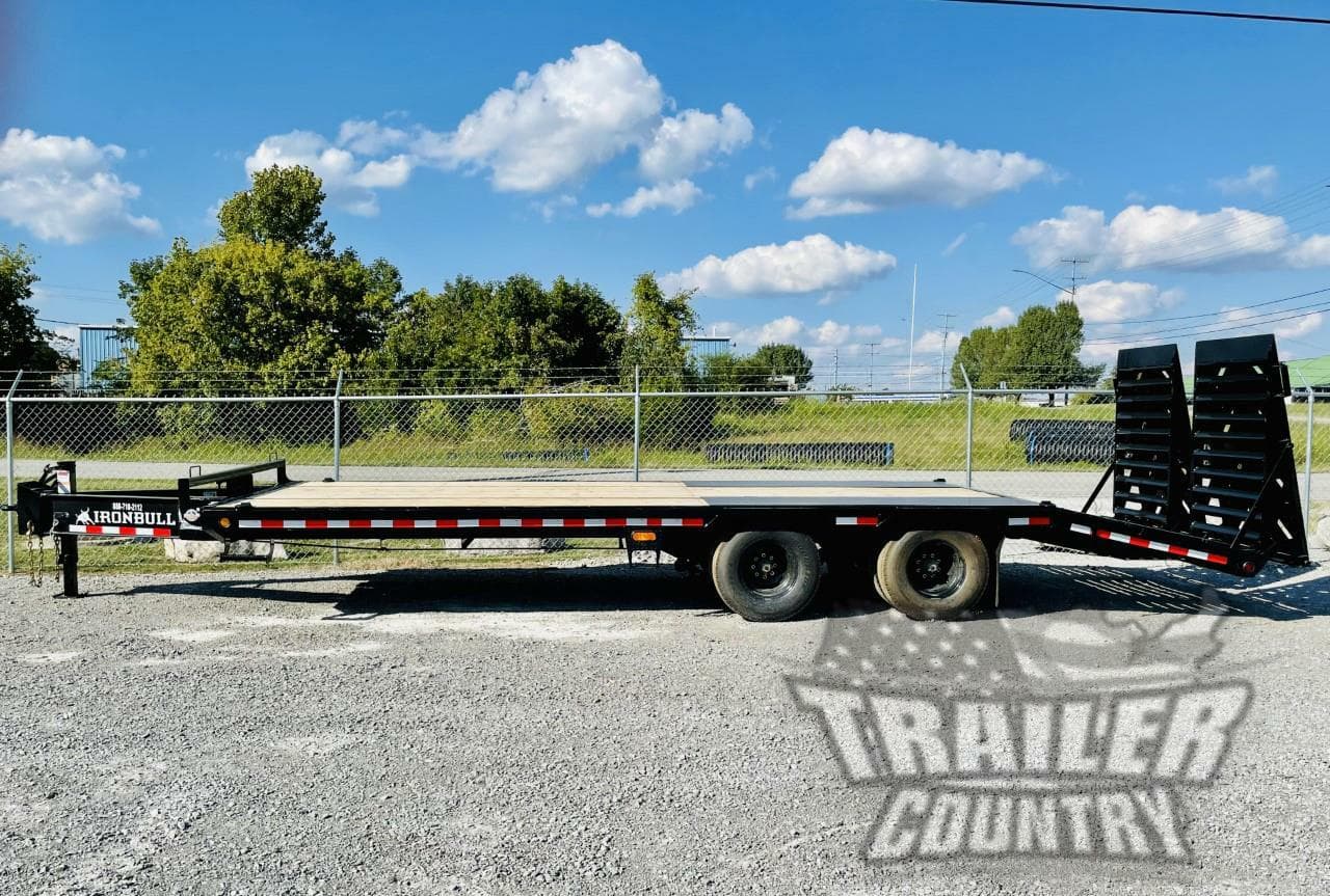 NEW 2025 8 X 25 (20 + 5) 10Ton Deckover Heavy Equipment Trailer w/ Rampage Ramps 4