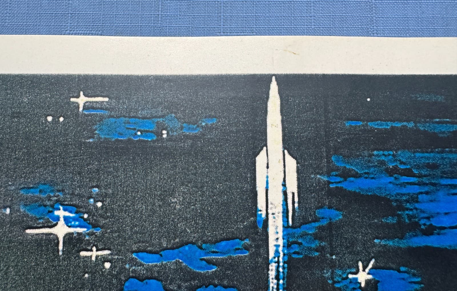 1961 Rocket Gagarin Cosmonaut Space Original Poster Russian Soviet 30x40 Rare 6