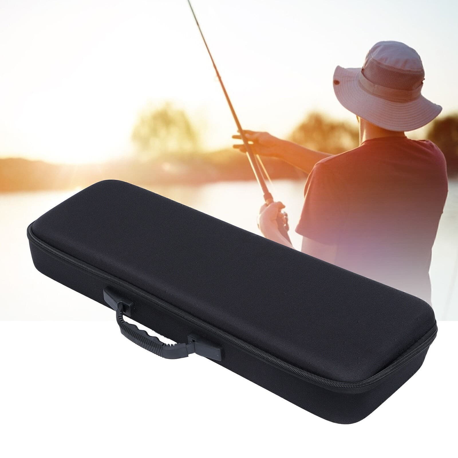 Fishing Rod Case EVA Shockproof Hard Shell Fishing Pole Reel Gear Storage Bags