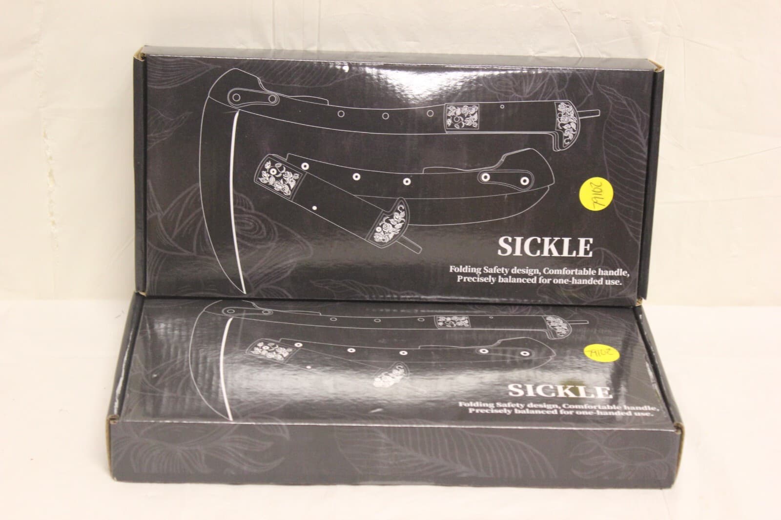 Black Sharp Folding Sickle Garden Tool Portable Safety Grass Hand Sickle D3