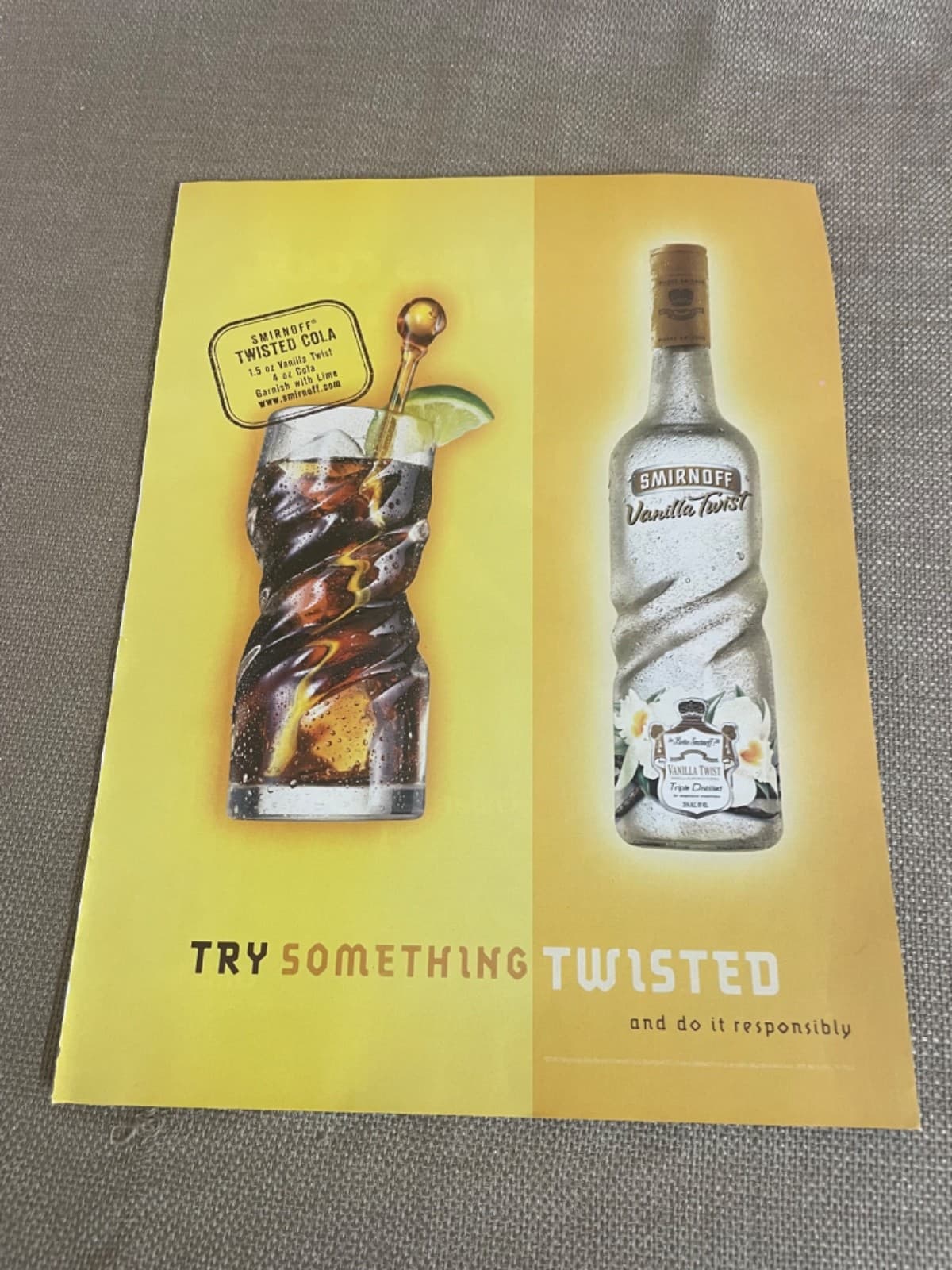 Smirnoff Try Something Twisted Magazine Ad Advertisement 2001 3