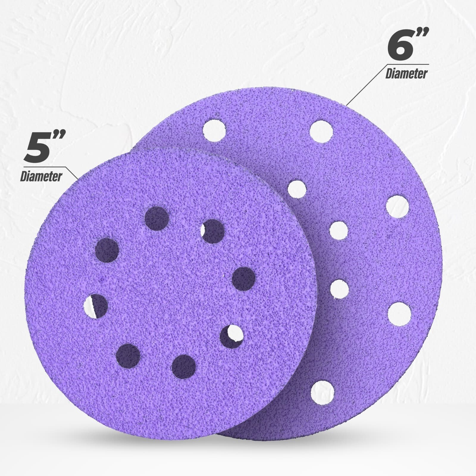 Sanding Discs Pads for Orbital Sander Circular Hook & Loop - 125mm 5" 150mm 6"