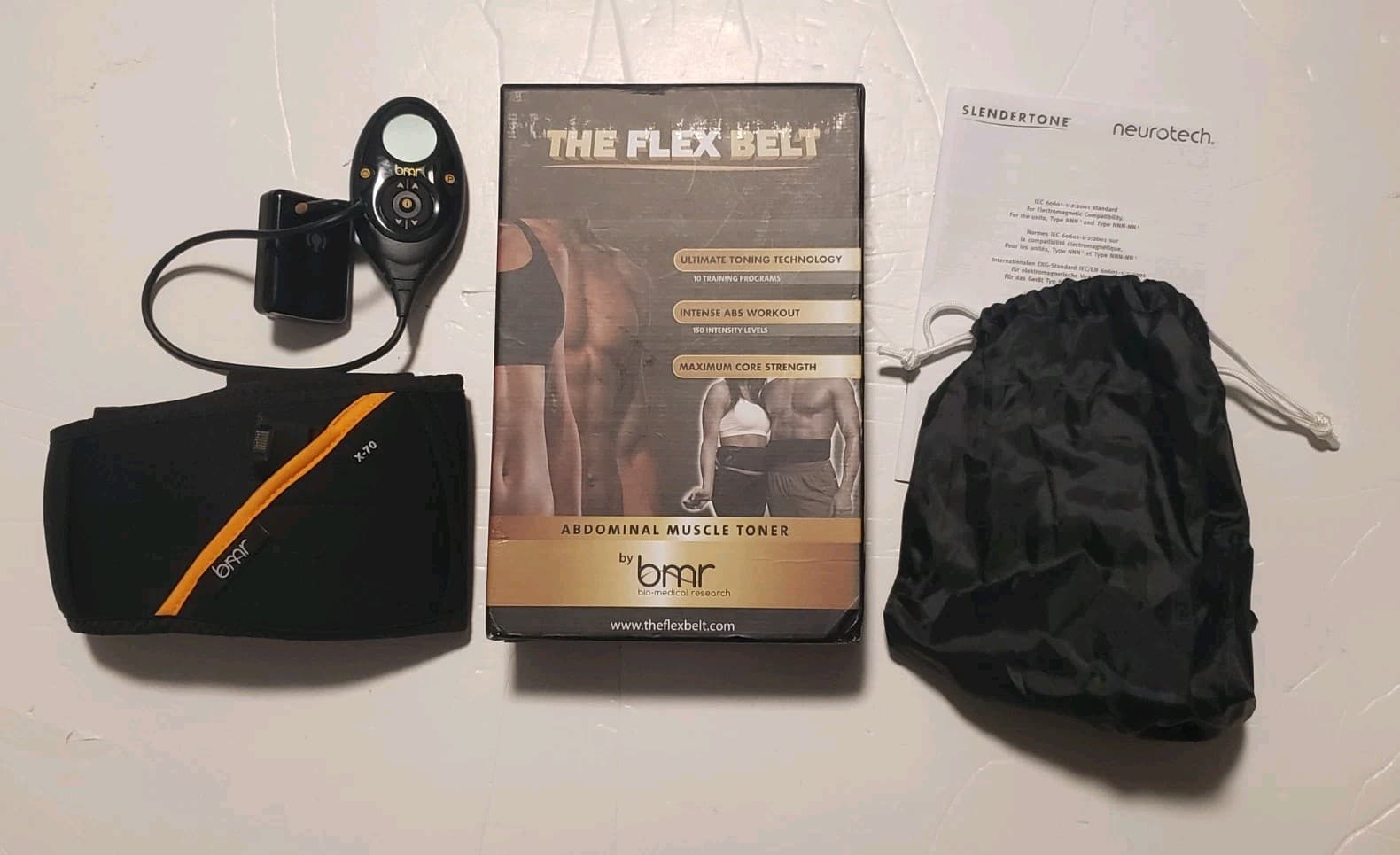 The  Flex Belt Slendertone System Bmr X70 and some Acessories 