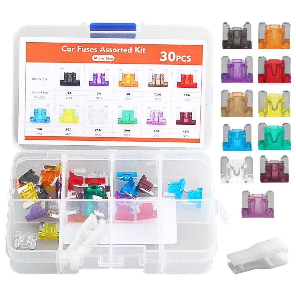 30Pcs Car Blade Fuse Assortment Assorted Kit Blade Set Auto Truck Automotive
