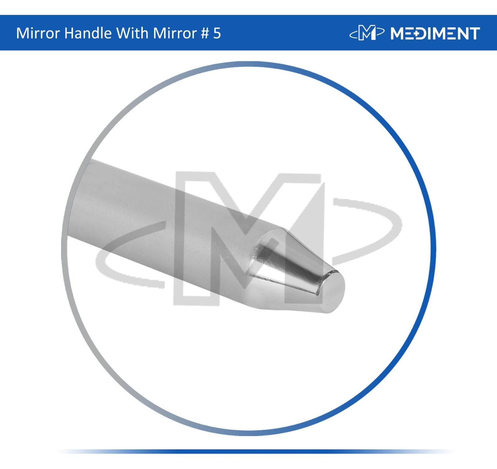X5 Cone Socket Mirror #5 Hollow Round Handle Dental Diagnostic Teeth Inspection 2