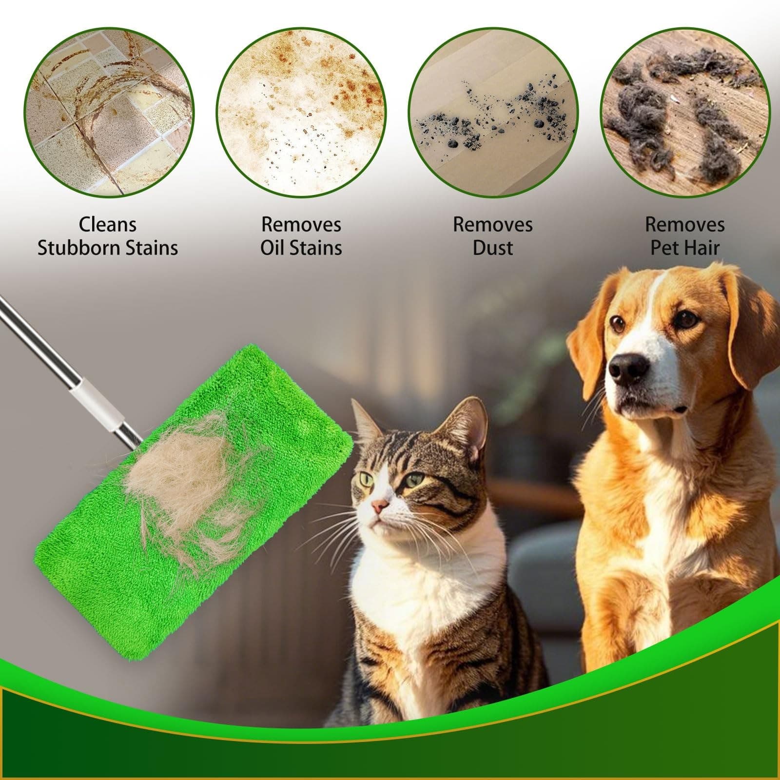 4 Pack Reusable Microfiber Mop Pads Compatible with Swiffer Sweeper, Washable... 4