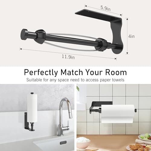 Paper Towel Holder Wall Mount Under Cabinet Adhesive Paper Towel Holder Kitchen 2