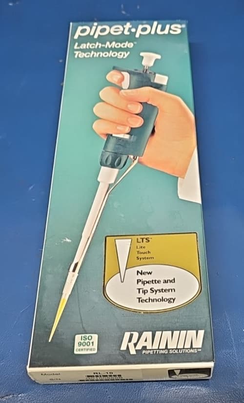 New, Rainin Pipet Plus Pipettes RL-10 Pipettor latch style 0.5 to 10 ul LTS. 2