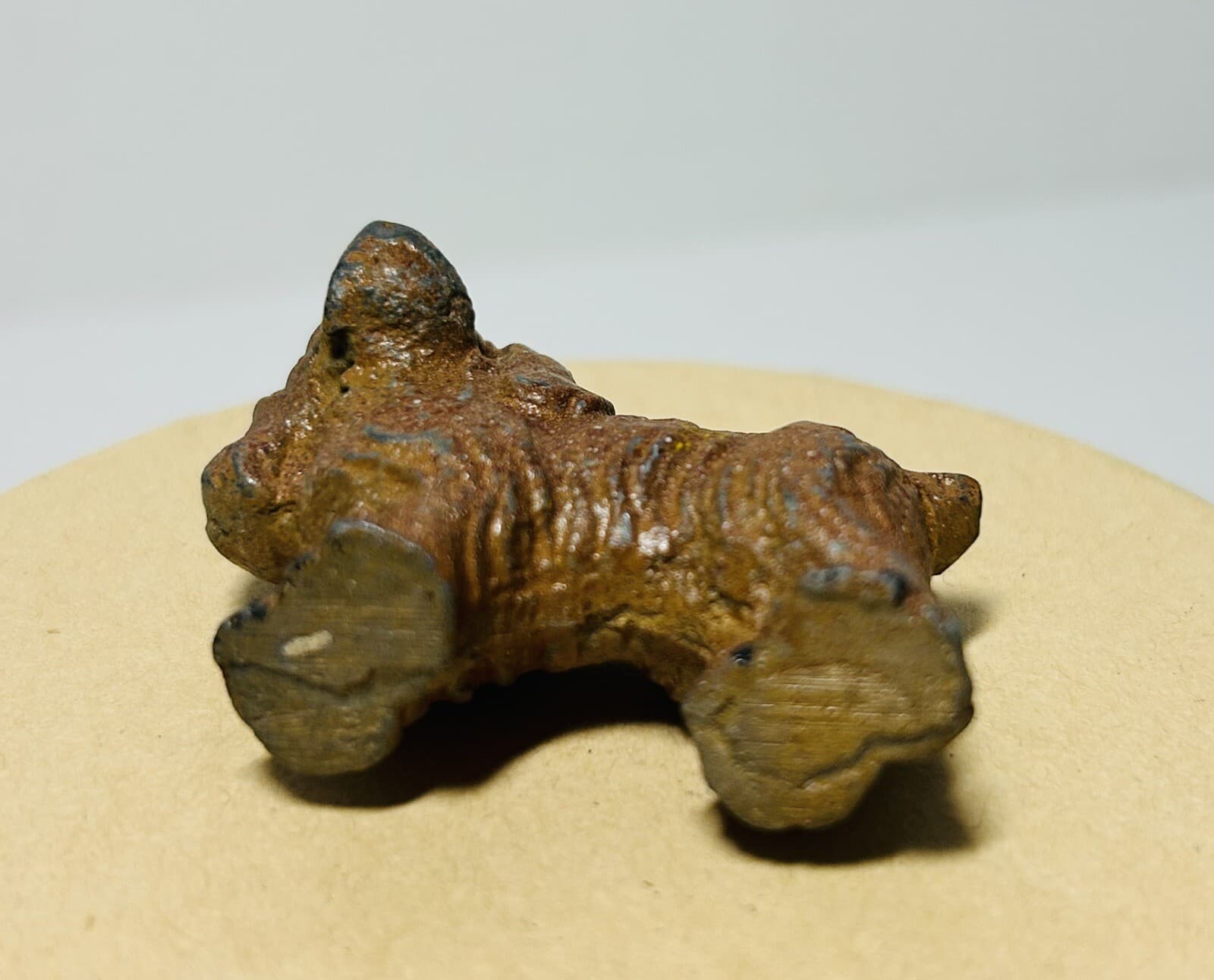 Vintage Cast Lead-Metal Cocker Spaniel-Dog Toy-Figurine - Brown Painted 2" 4