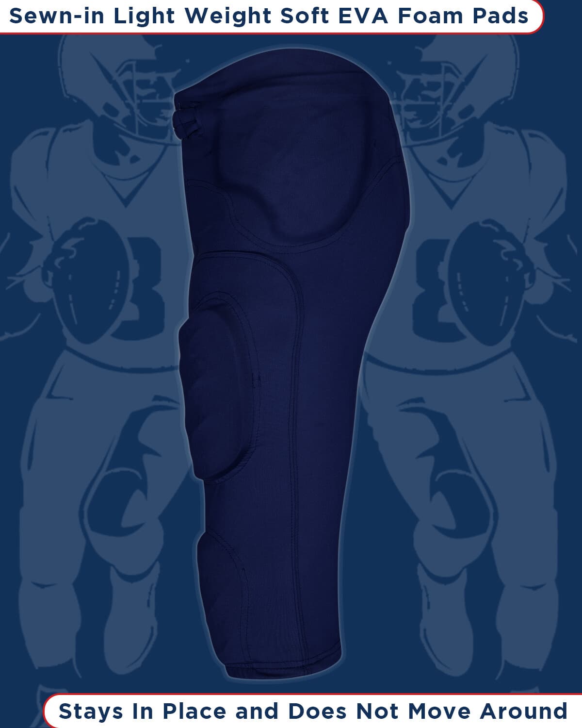 Exxact Sports Gladiator Adult Integrated Football Pants, Ultra Stretch Fabric 5