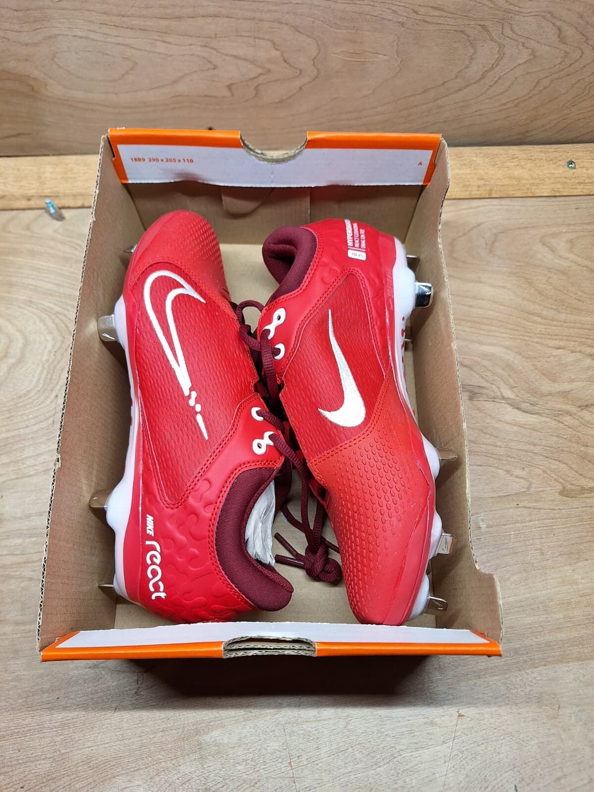 womens hyperdiamond 4 elite nike softball cleats metal spike size 8.5 brand new  3