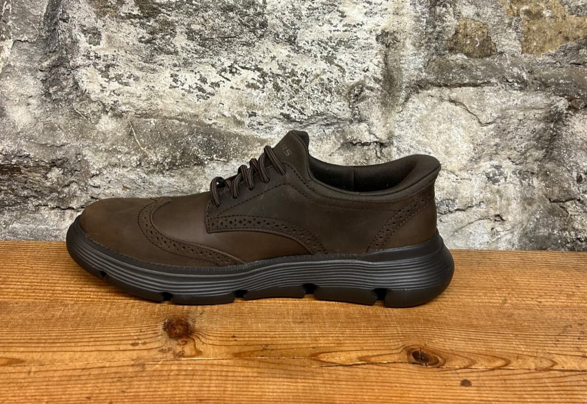 SKECHERS Slip-ins Garza-Sully 205311 Mens Wingtip Cocoa New In Box 4