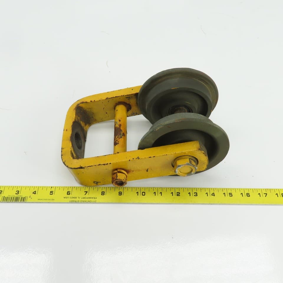 Unmarked Manual Push-Pull Hoist Trolley For 3-1/2" Beam 4
