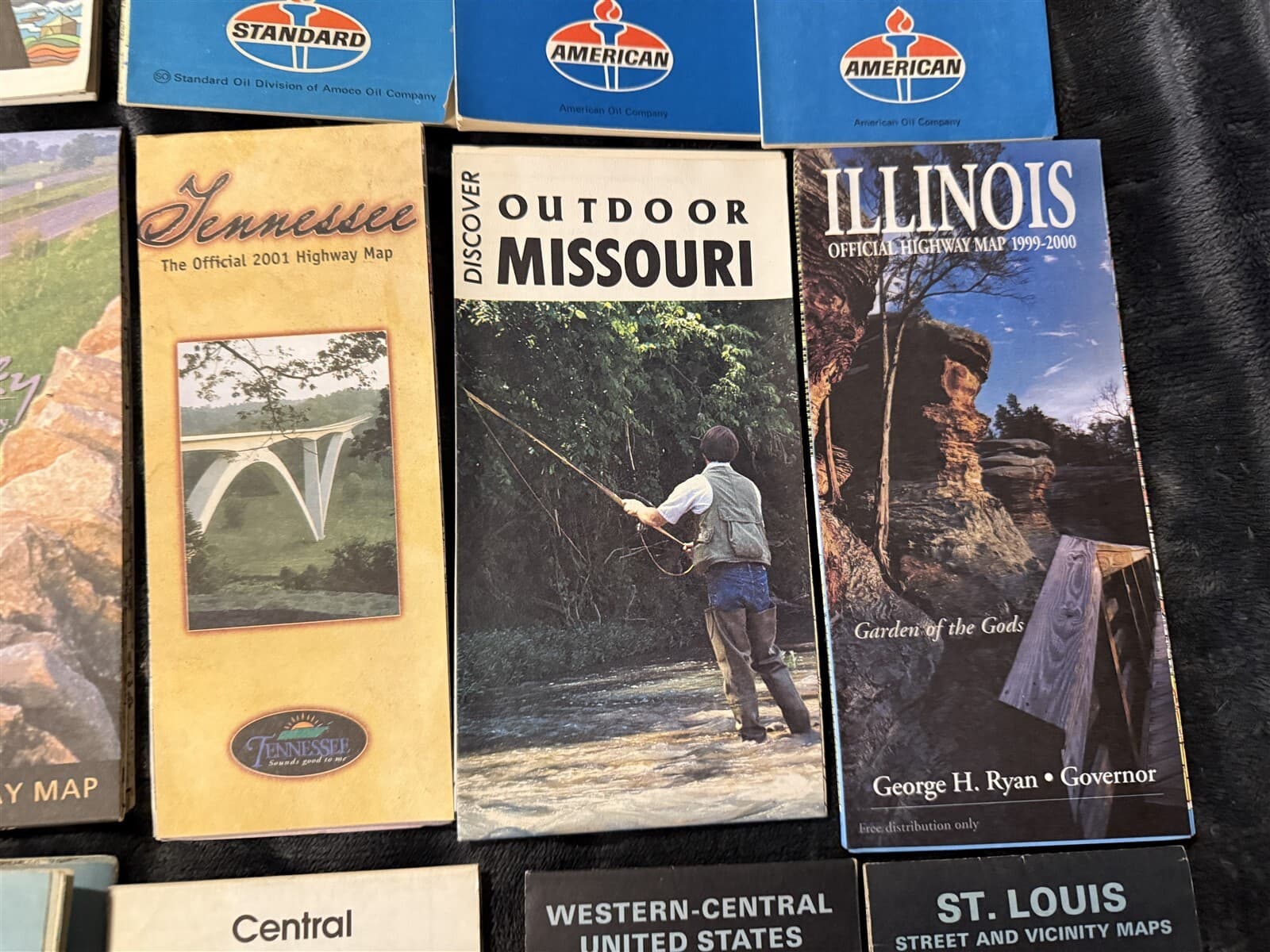 #1 VINTAGE LOT OF 24 US STATE TRAVEL MAPS AMERICAN PHILLIPS 66 SINCLAIR ++ 5
