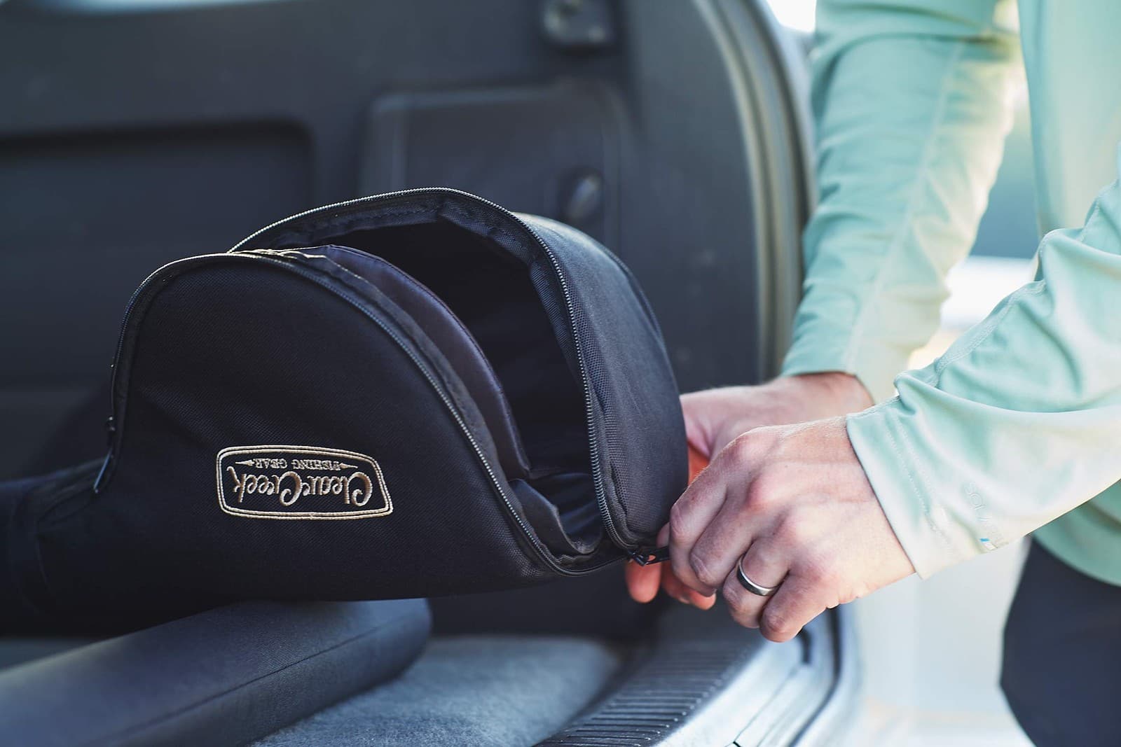 Portable Fly Fishing Dual Rod & Reel Complete Protection Storage Carrying Case 6