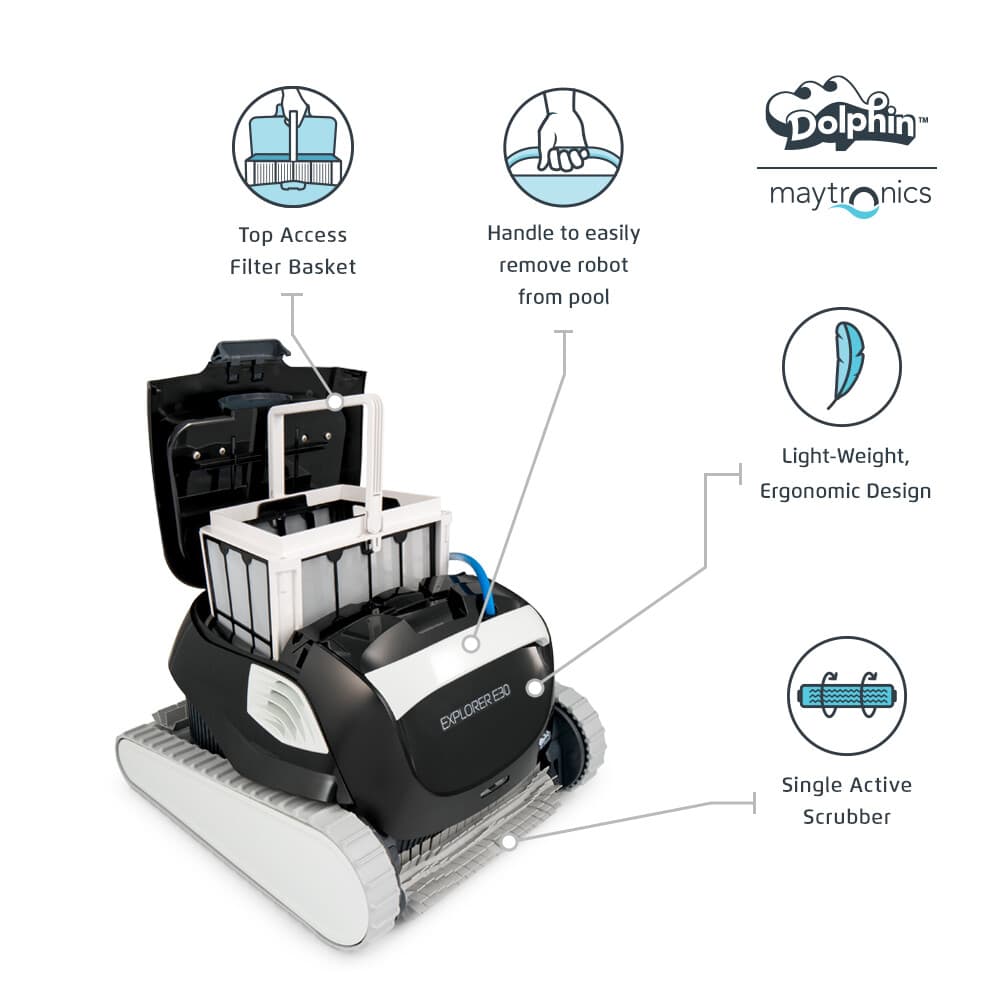 Dolphin Explorer E30 Robotic Pool Vacuum Cleaner with Wi-Fi Control 2