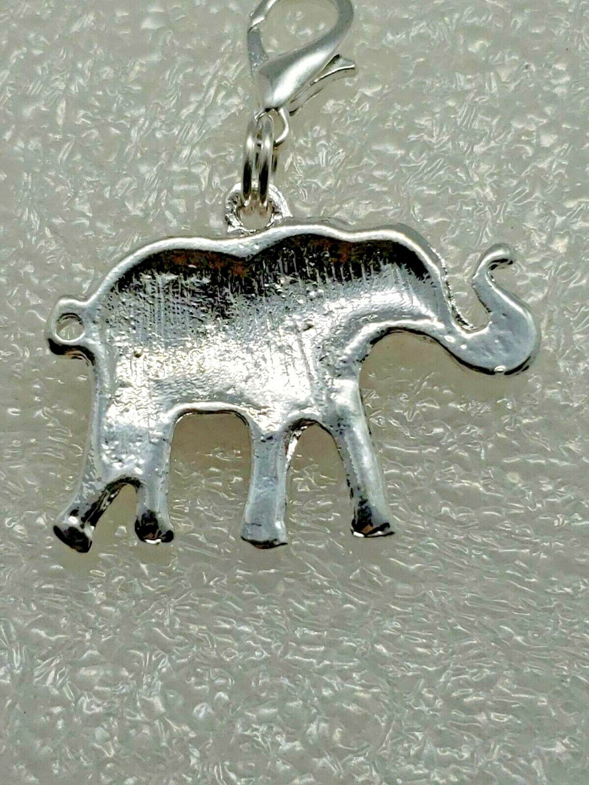 Elephant Multicolor Enamel Silver Alloy Zipper Pull Purse Charm Dangle Jewelry 3