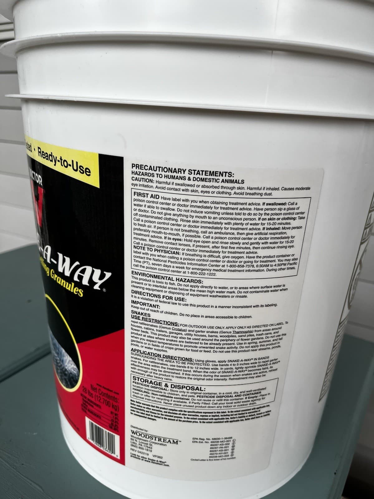 Victor Snake-A-Way Snake Repelling Granules 28lb Bucket Brand New 3