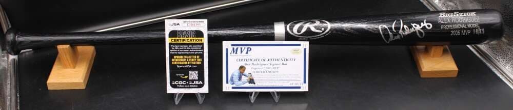 Alex Rodriguez Signed Rawlings Baseball Bat Autograph #'d /13 JSA COA D13569
