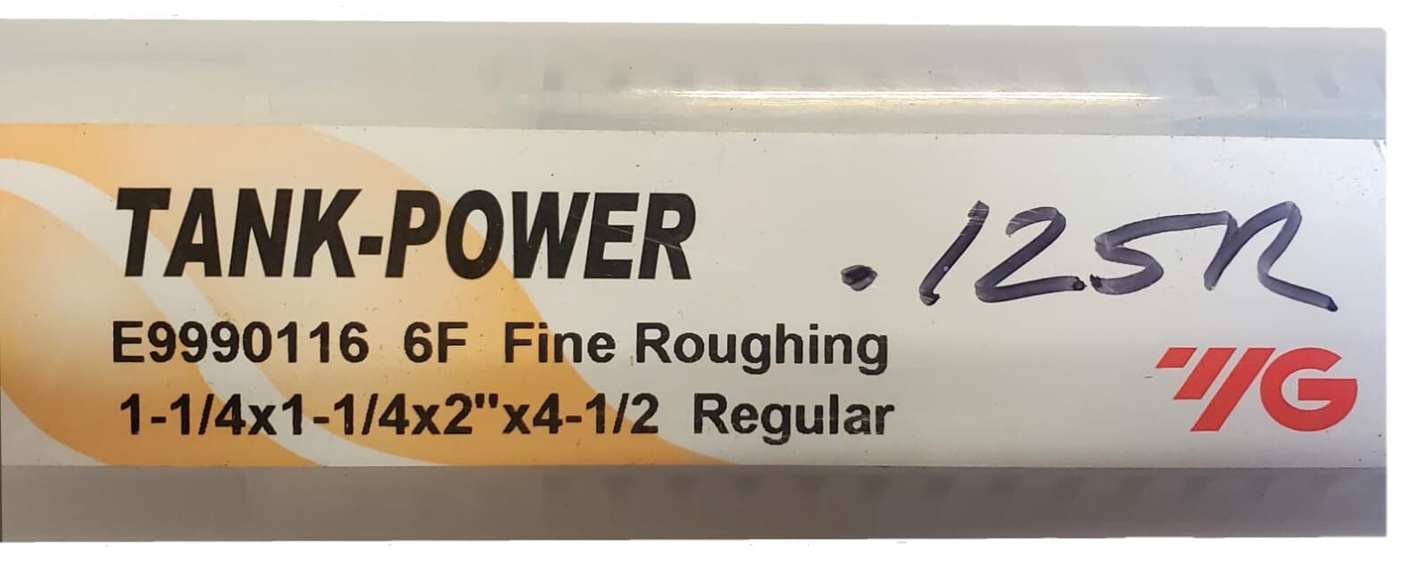 YG-1 E9990116-.125 6 FLUTE FINE ROUGHER TANK-POWER 1.25" Dia .125 Rad 1-1/4 2