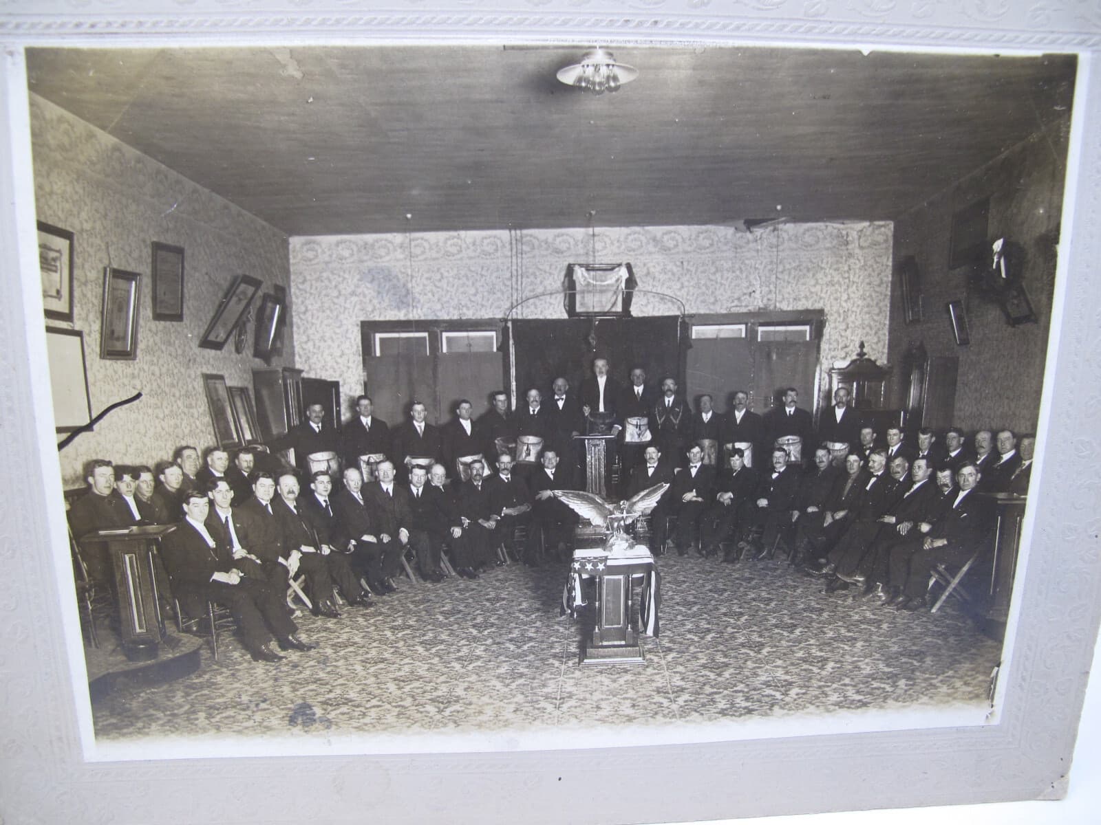 Antique Fraternal Order Eagles Sepia Photograph Oakland California ? 2