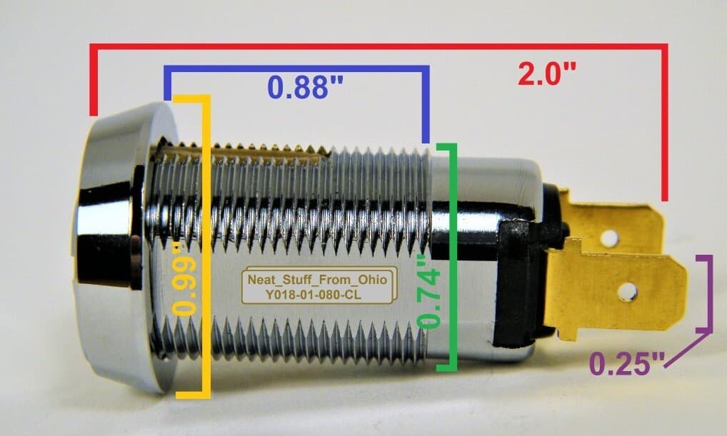 ALARM KEY SWITCH, HIGHER-SECURITY DIMPLE KEY SWITCH, MOMENTARY, SPST 4AMP@125 3