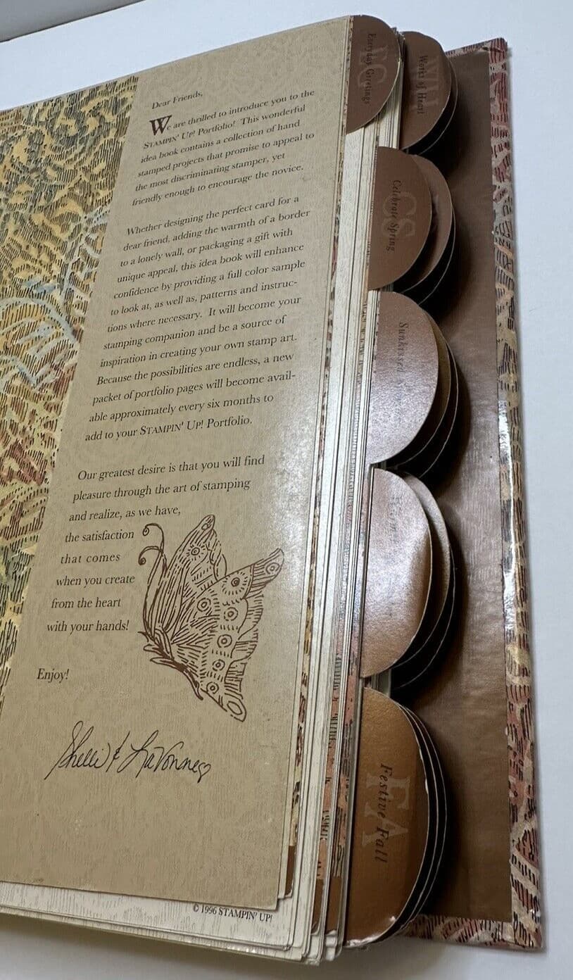 Stampin' Up 1996 Retired Portfolio Idea Book for Rubber Stamping Card Making 5