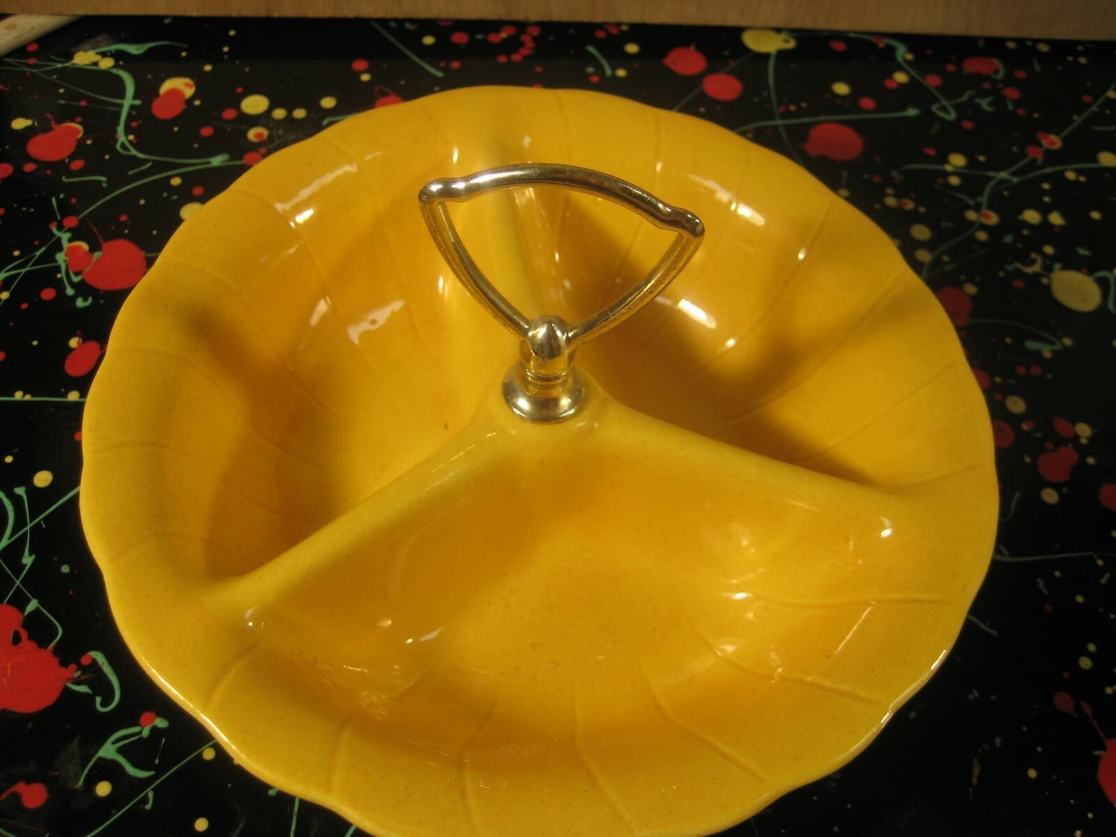 Lane & Co 4pc Crudites Set Vegetable Trays + Relish Dish California Pottery 5