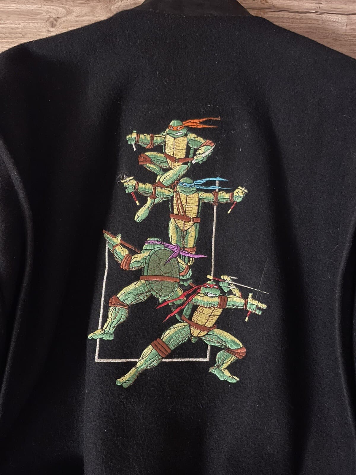 Vintage Teenage Mutant Ninja Turtles Jacket Size L TMNT 1990 Film Cast Crew Gift 3