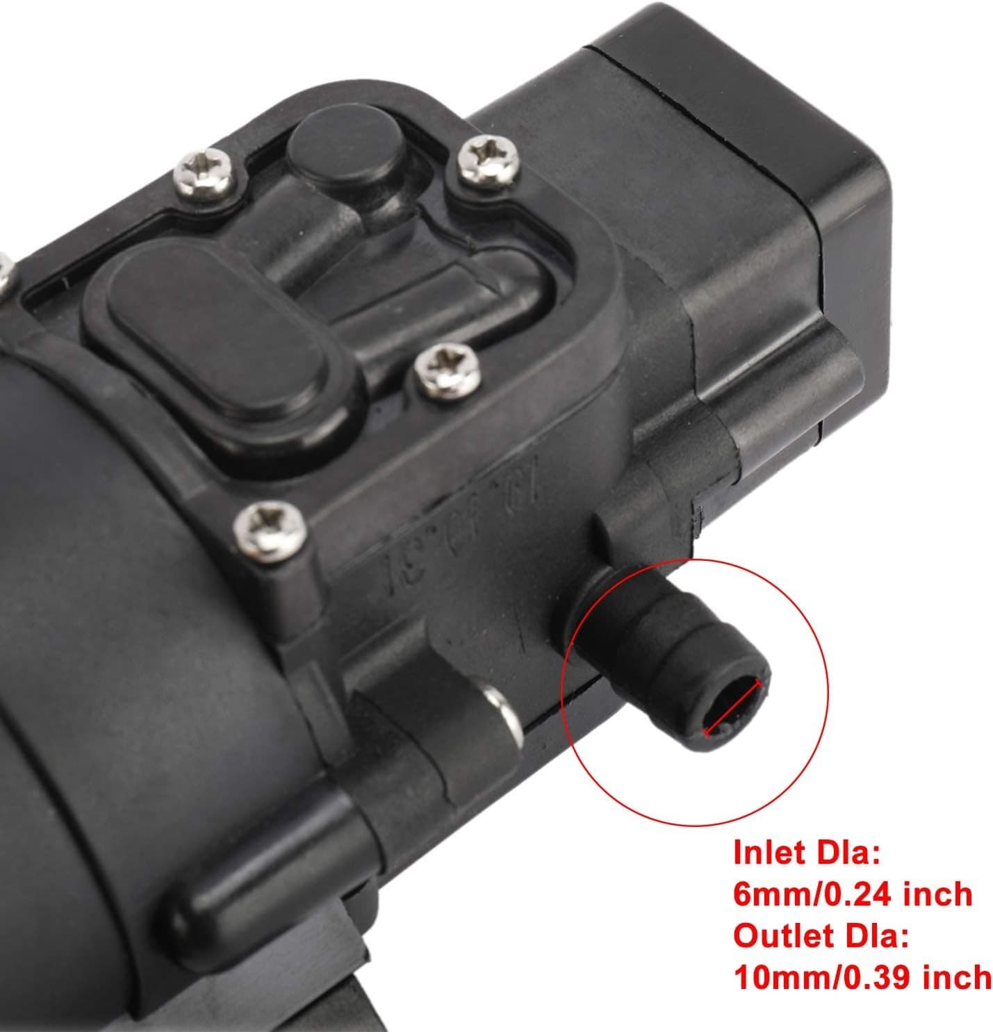 12V 35 PSI Water Pump Self Priming Pump Diaphragm High Pressure Pump for Boat 4