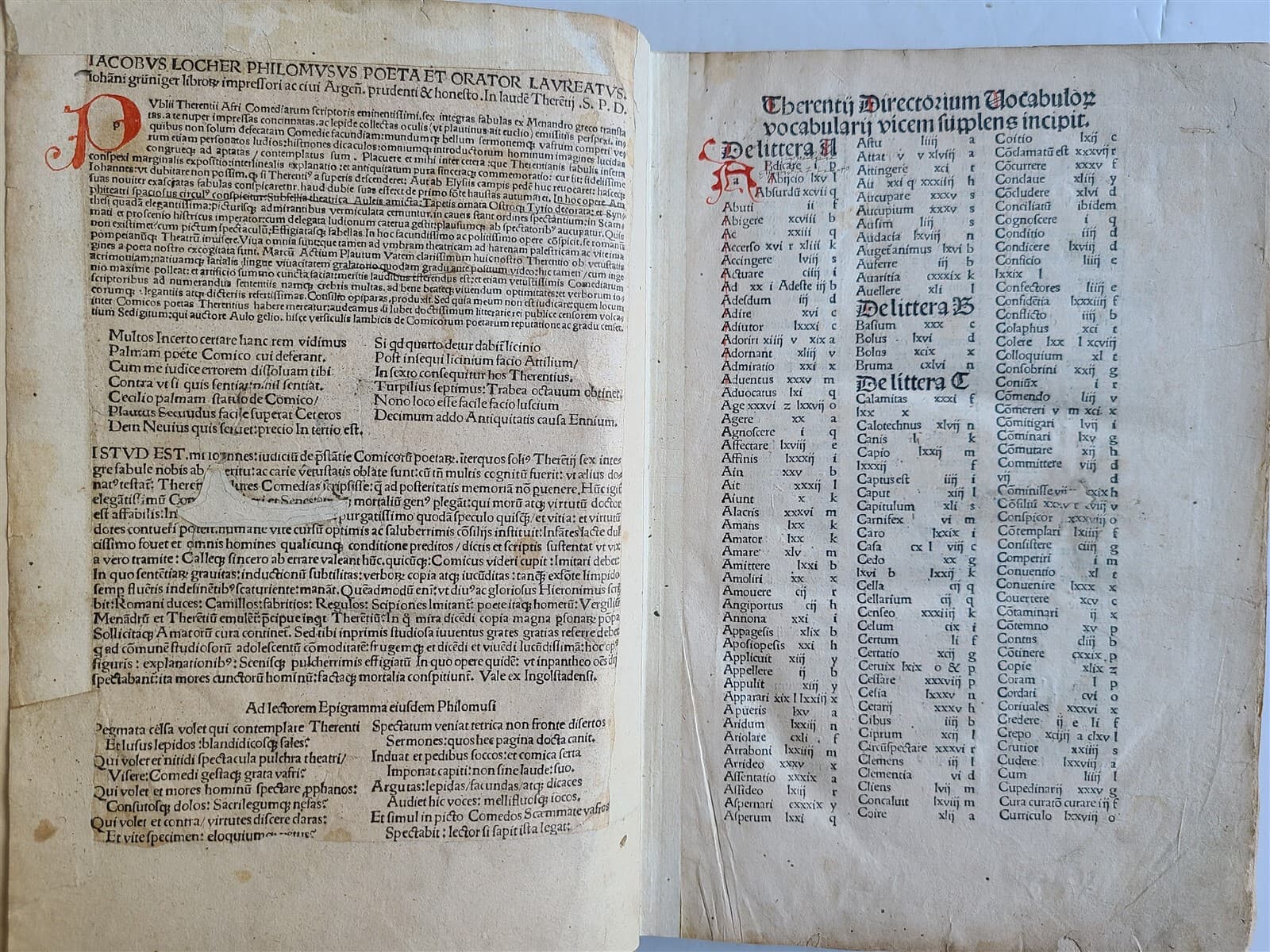 1499 INCUNABULA FULLY ILLUSTRATED COMEDY by TERENCE antique RARE INCUNABLE 2