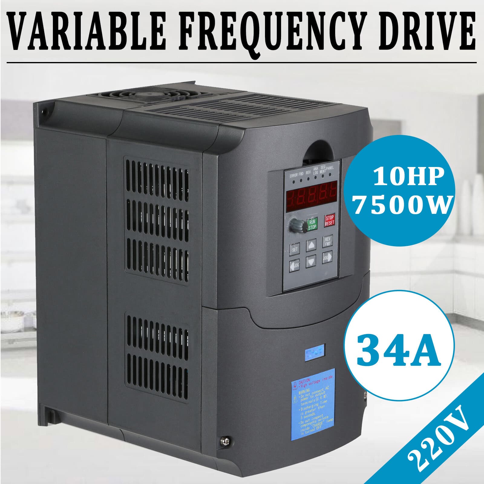 7.5KW 10HP 220V Variable Frequency Drive Inverter CNC VFD VSD Single To 3 Phase