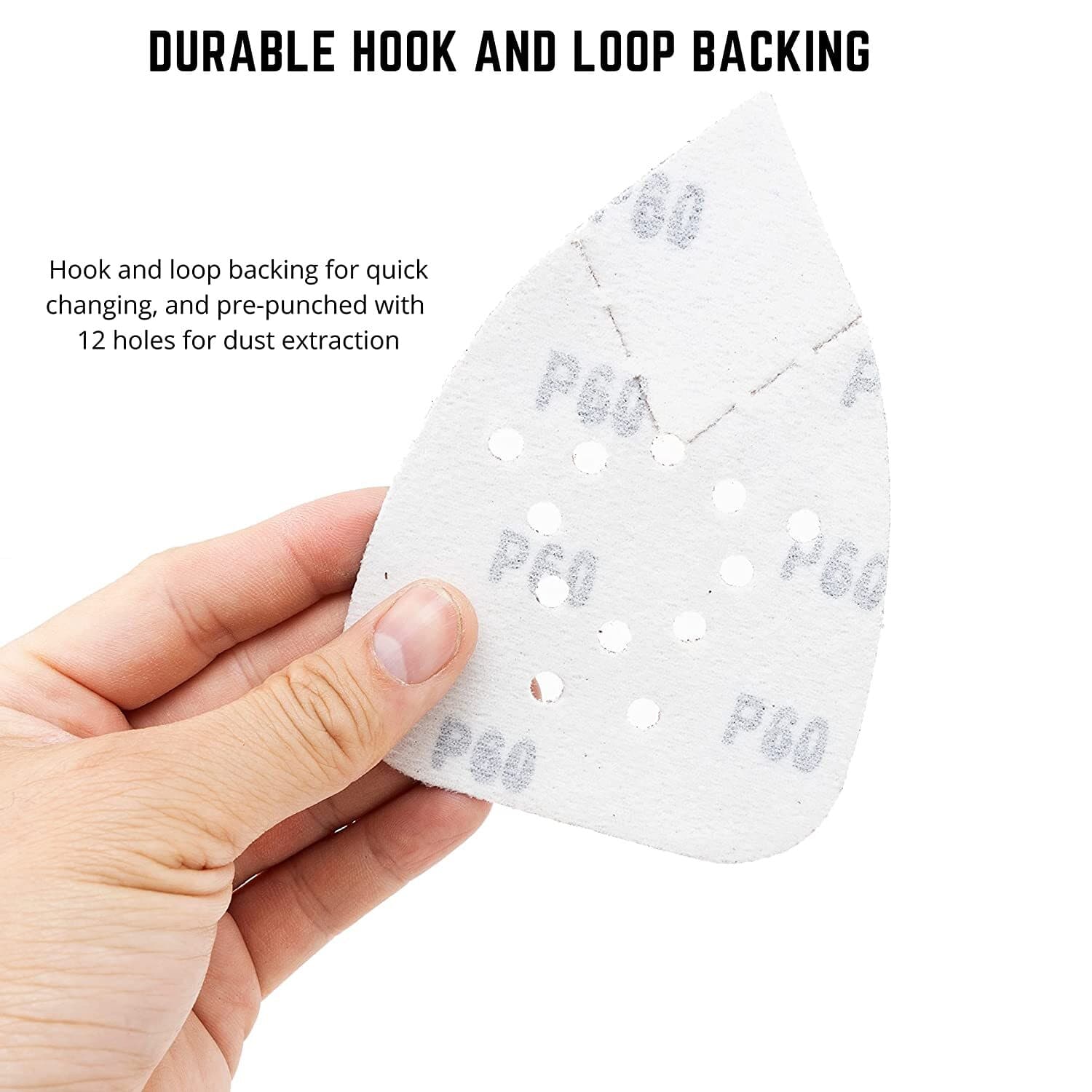 50X Mouse Sanding Pads Hook Loop Sandpaper 150 Grit for Black and Decker Sanders 4