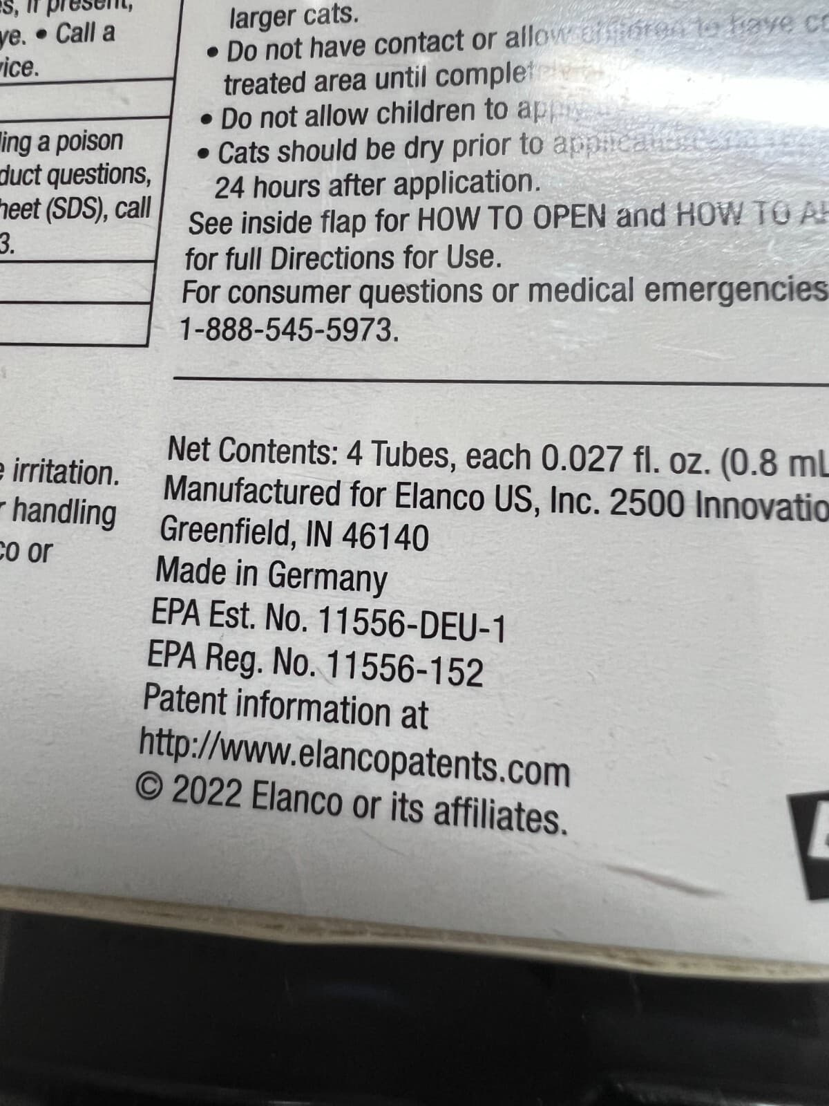 Advantage II for Cats over 9 lbs 4 Pack US EPA APPROVED 2246 3