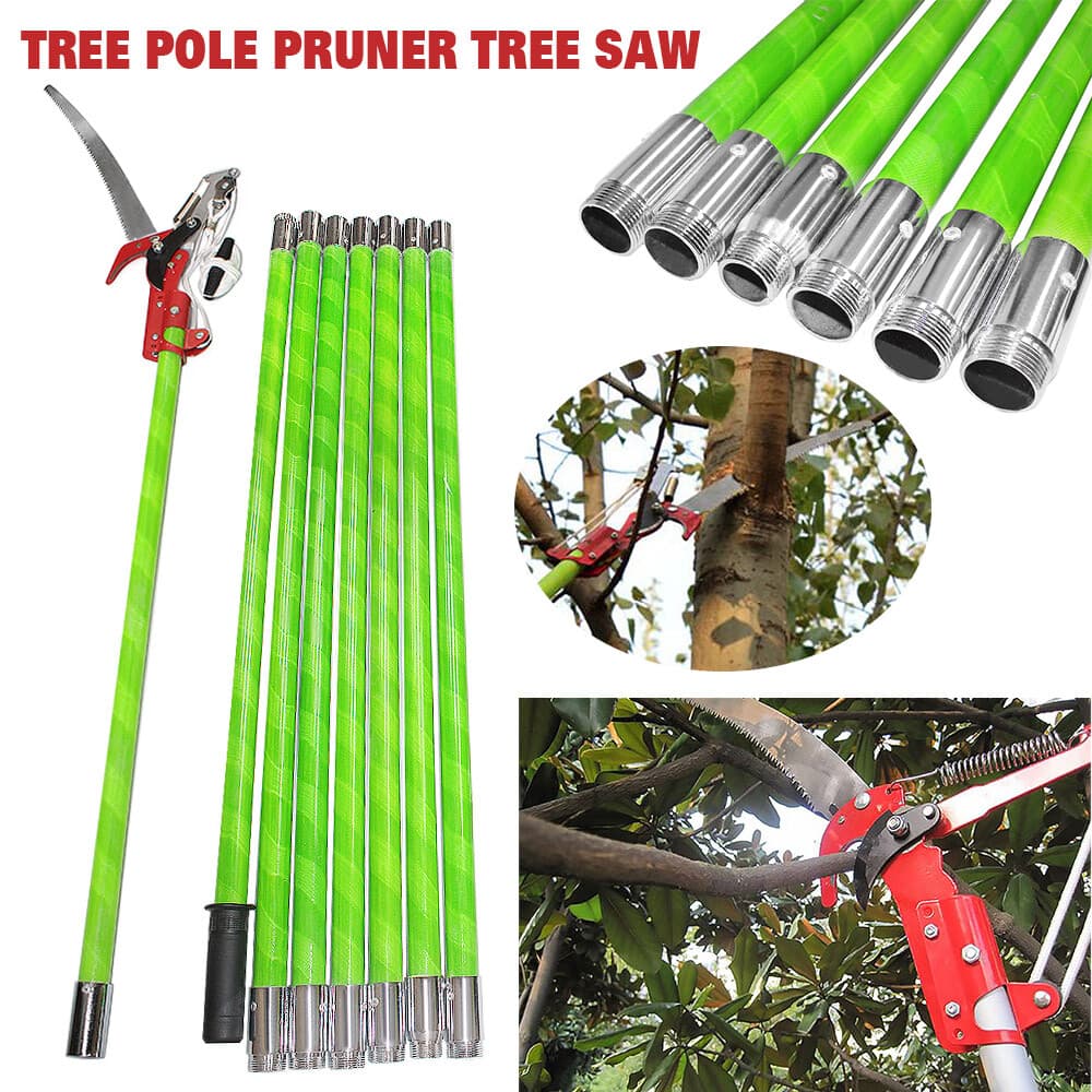 26FT Tree Pole Pruner Tree Saw Outdoor Cutter Trimmer Lopper Branch Limb Pruning 3