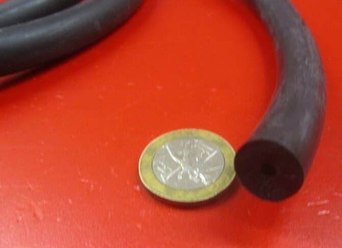 Latex Rubber Tubing Shore A35 Black 1/2" OD x 1/8" ID x 3/16" Wall x 5' Length 6