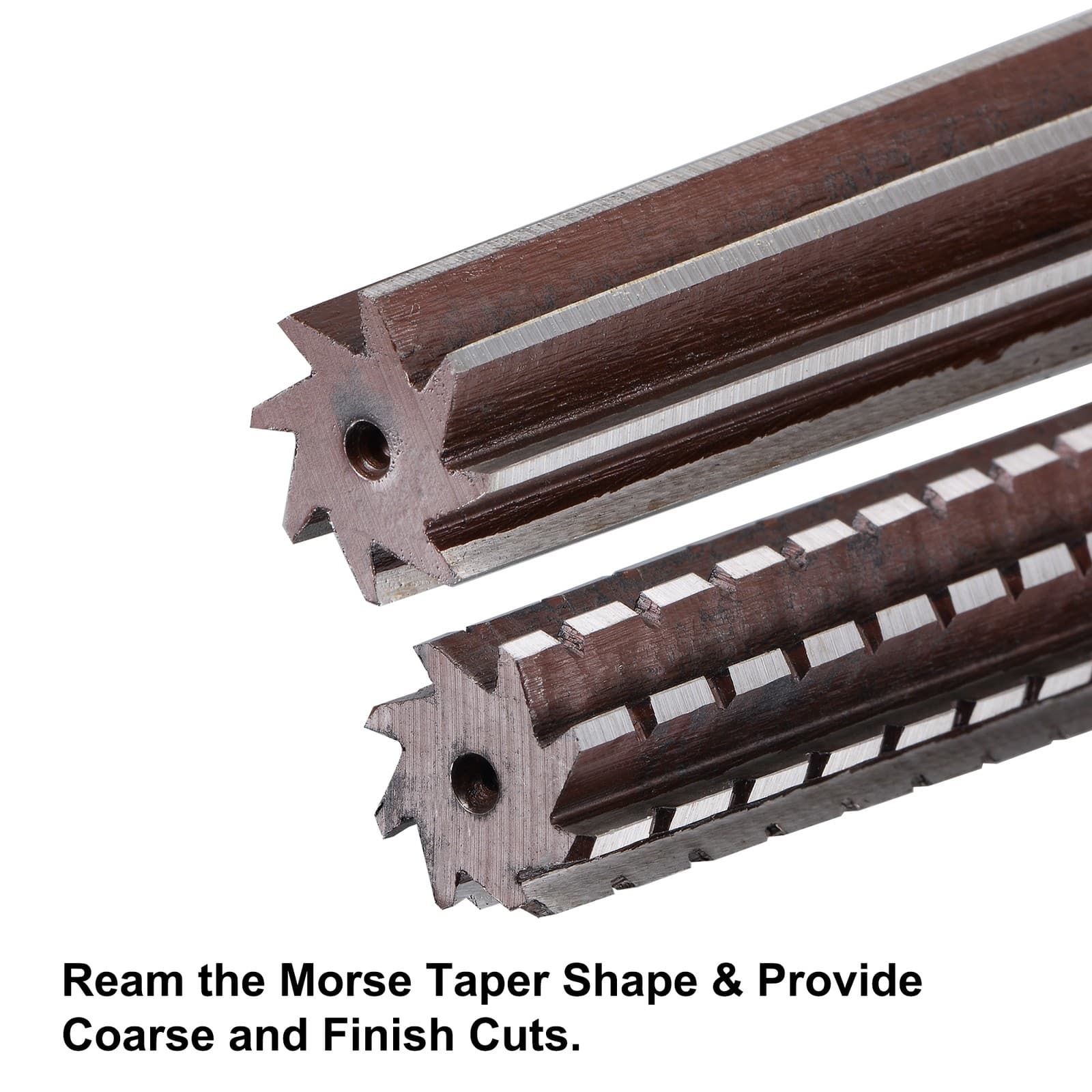 2pcs MT3 Morse Taper Reamer Coarse H8 Alloy Tool Steel 8 Flutes 3